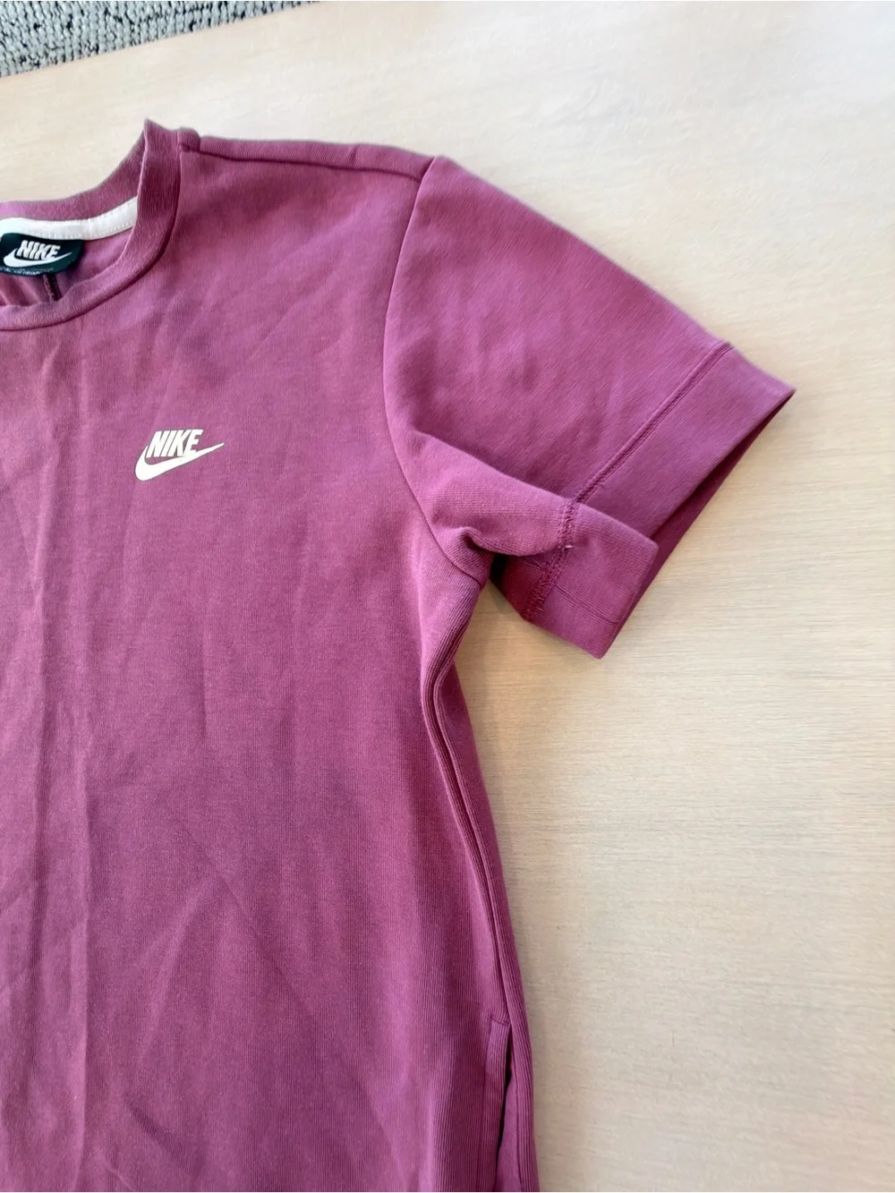 Nike Women’s Short-Sleeve Crew in Dusty Mauve - Medium